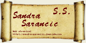 Sandra Šarančić vizit kartica
